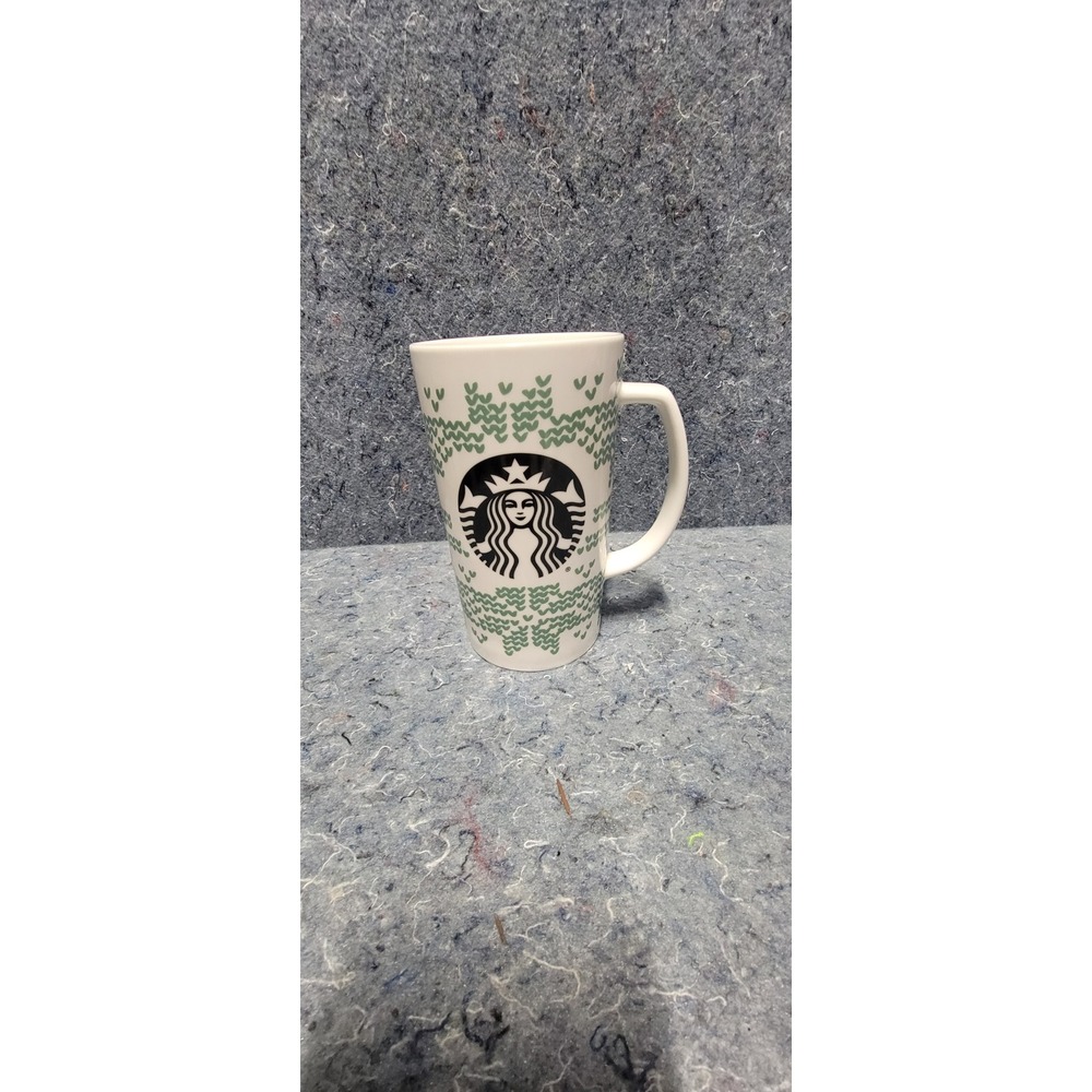 Starbucks 2016‎ Green Knit Sweater Snowflacke Desgin 16oz